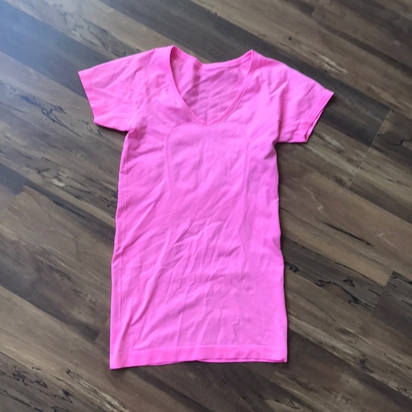 hot pink workout shirt